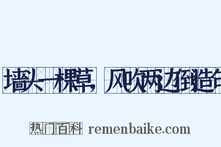 墙头一棵草，风吹两边倒造句是什么意思的图片